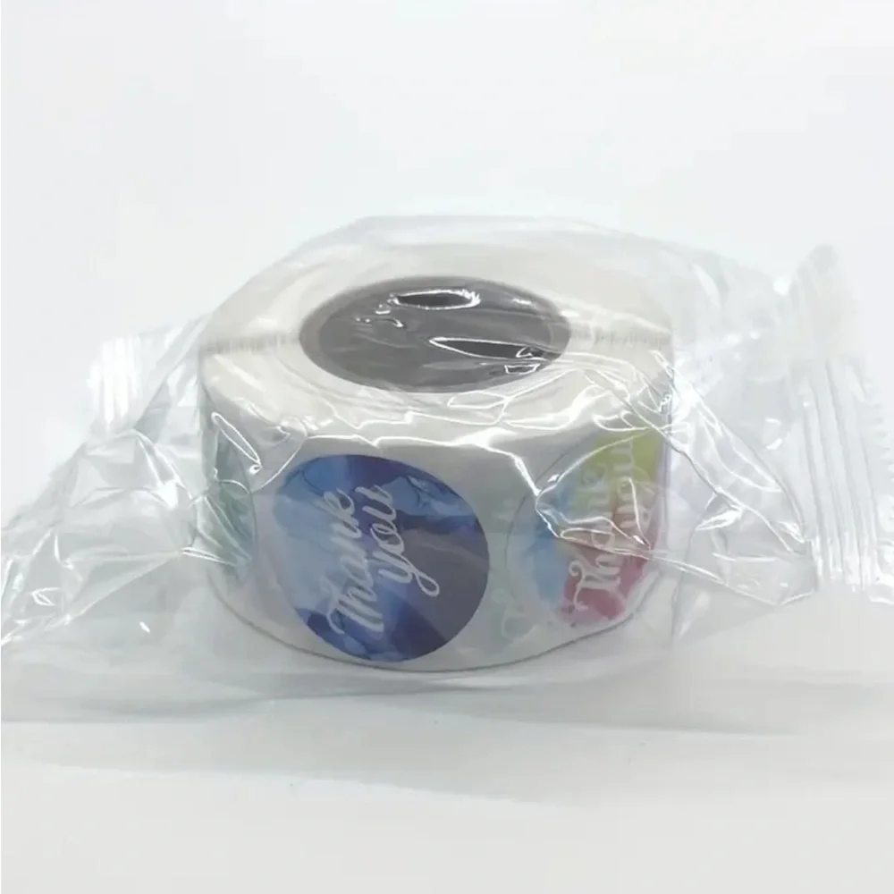 500pc Colorful Thank You Stickers Roll